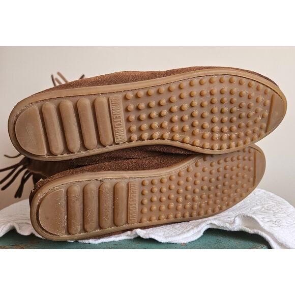 Minnetonka 1428 Women's Tall Fringe Moccasin Boots 16"-Excellent Condition - Picture 5 of 6